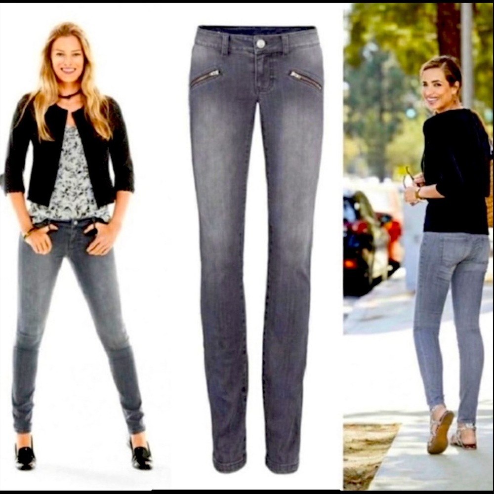 Cabi Zip Skinny Jeans Gray #5167 NEW Size 6
